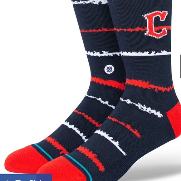 STANCE CASUAL MLB CREW HEIGHT SIZE LARGE CLEVELAND TWIST THE OFFICIAL SOCK NWT - Picture 1 of 6